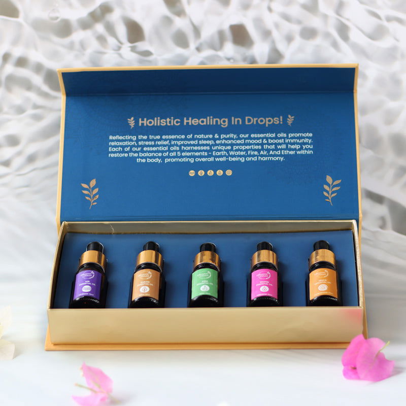 5 एलिमेंट्स अरोमाथेरपी (5 आवश्यक तेलाचा कॉम्बो पॅक)