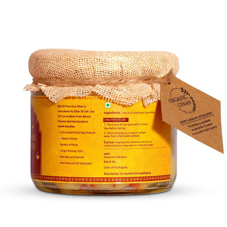 A2 Cow Ghee Diya Batti - Organic Gyaan