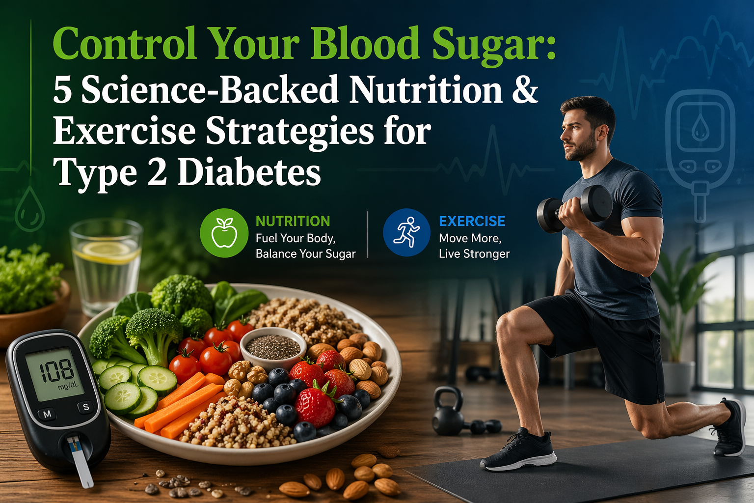 Control Your Blood Sugar: 5 Science-Backed Nutrition & Exercise Strategies for Type 2 Diabetes