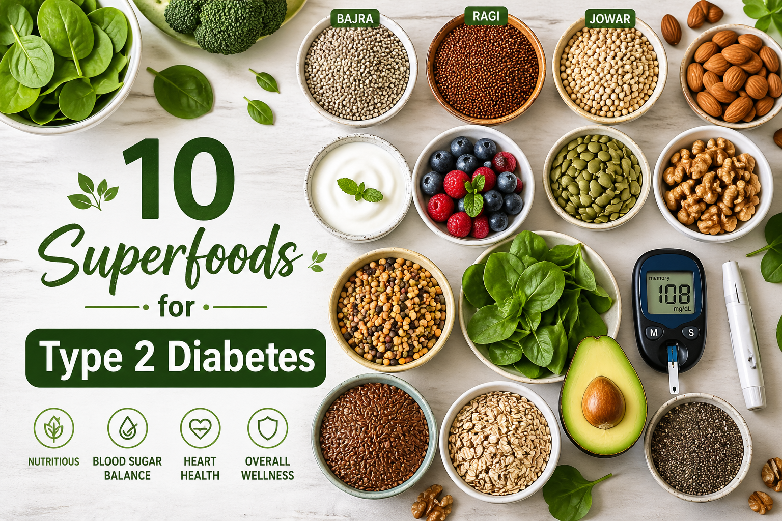10 Superfoods for Type 2 Diabetes