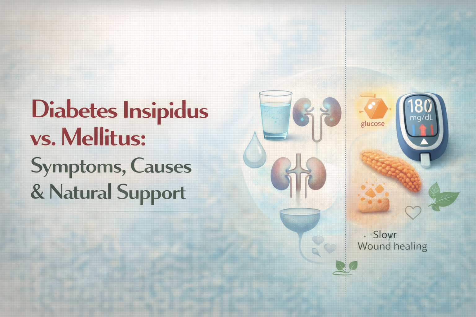 Diabetes Insipidus vs. Mellitus: Symptoms, Causes & Natural Support