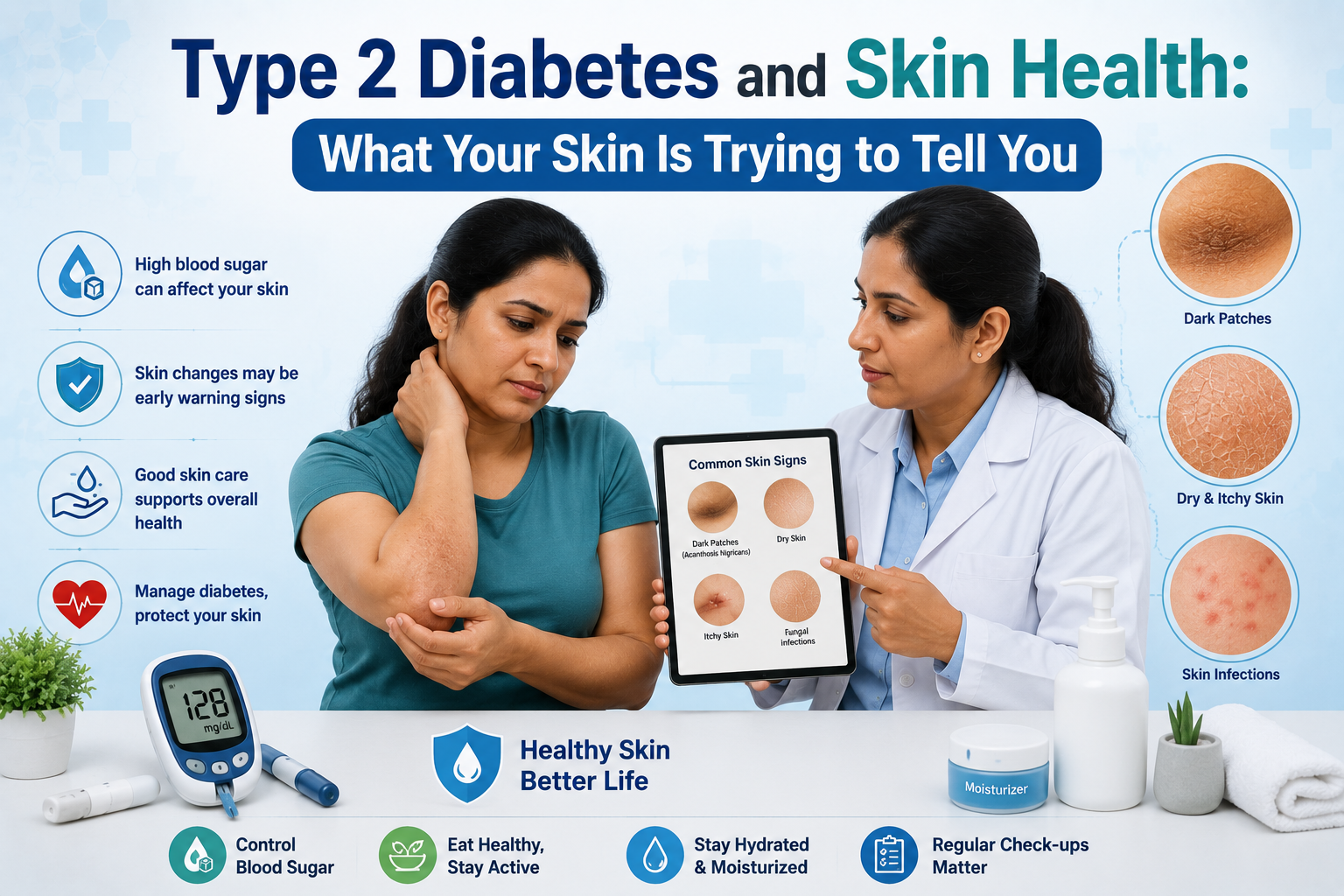 Type 2 Diabetes and Skin Health: What Your Skin Is Trying to Tell You
