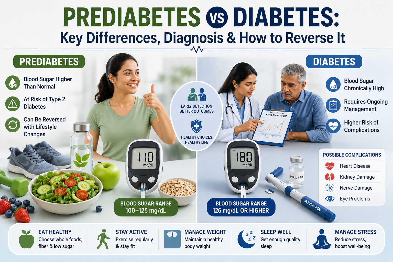 Prediabetes vs Diabetes: Key Differences, Diagnosis & How to Reverse It