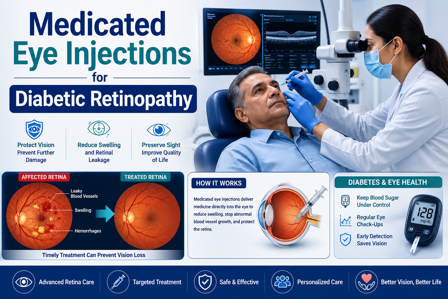 Medicated Eye Injections for Diabetic Retinopathy: What To Know
