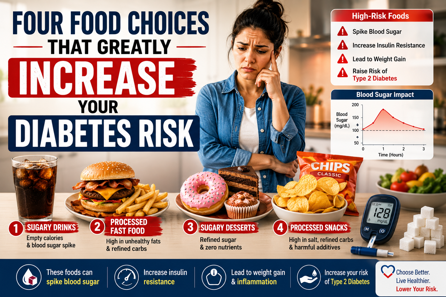 Four Food Choices That Greatly Increase Your Diabetes Risk