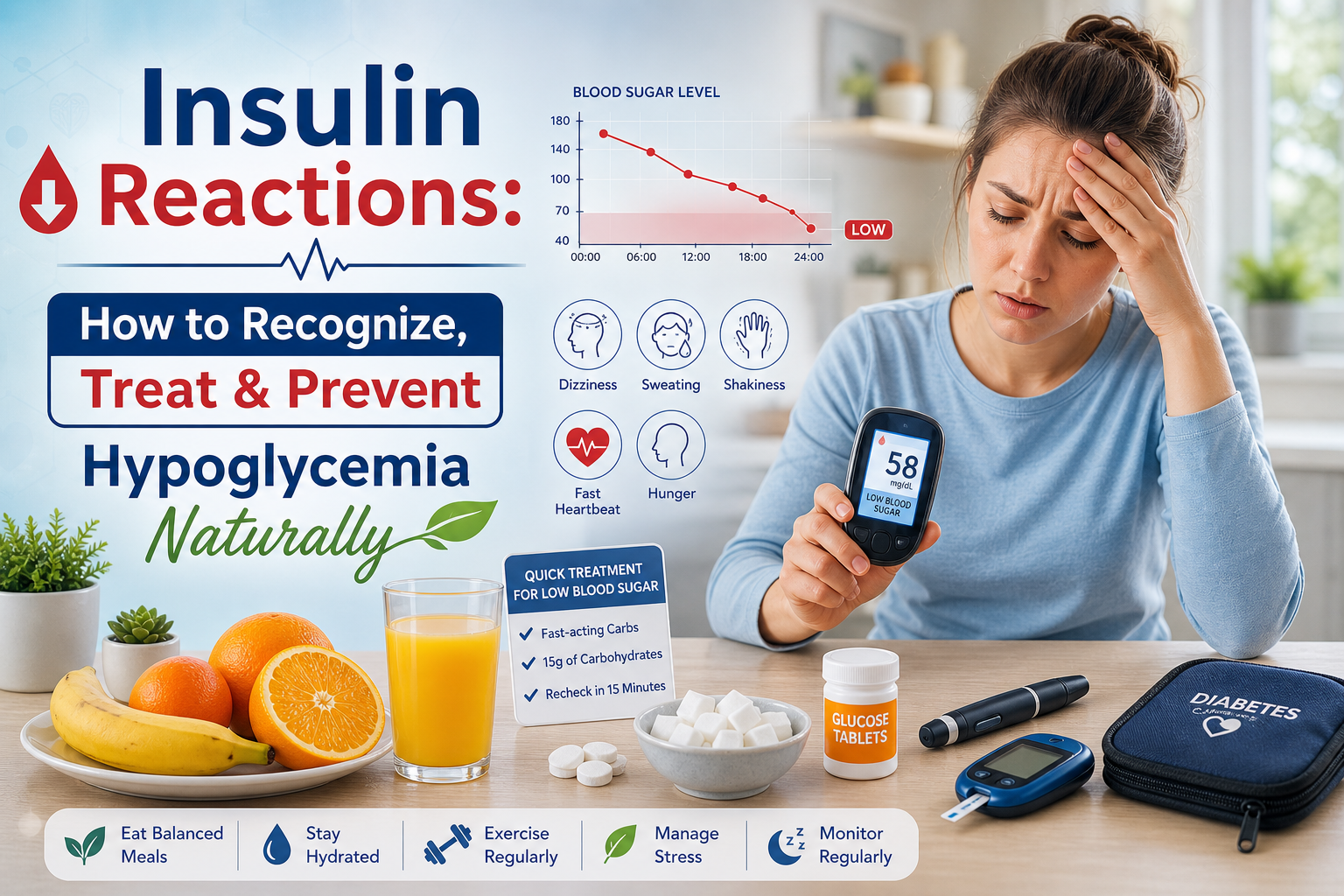 Insulin Reactions: How to Recognize, Treat & Prevent Hypoglycemia Naturally