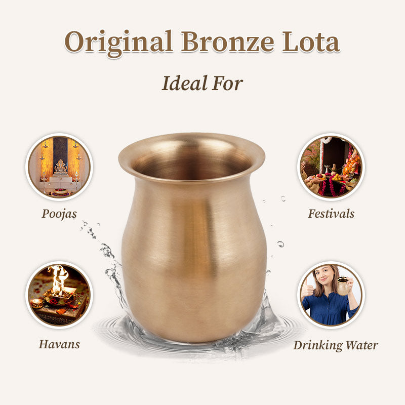 Bronze lota uses