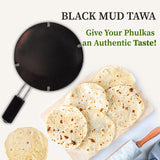 Black Mud Tawa With Handle