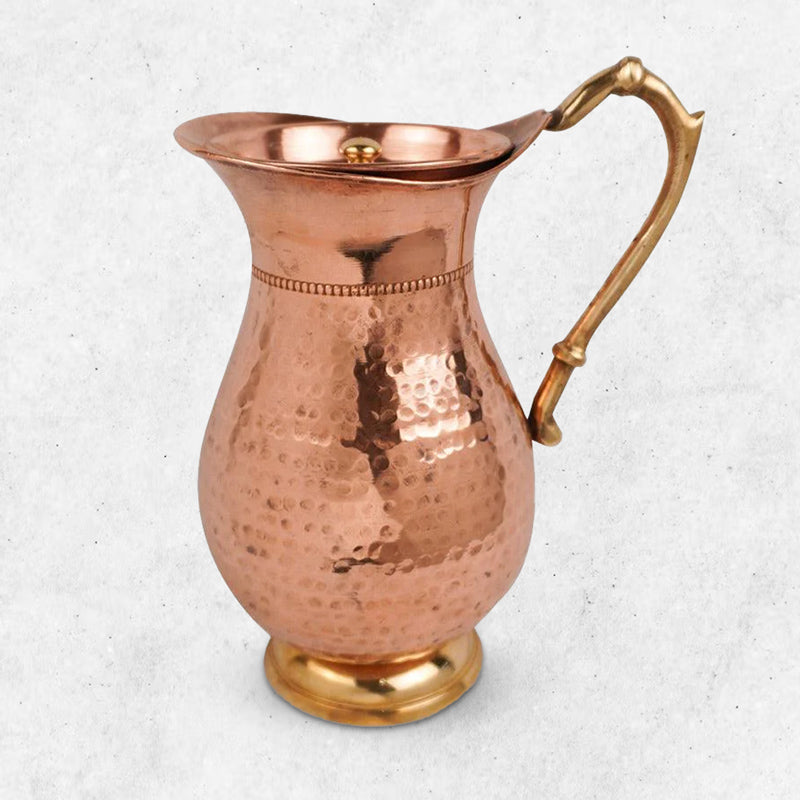 Copper jug hammered