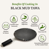 Black Mud Tawa With Handle