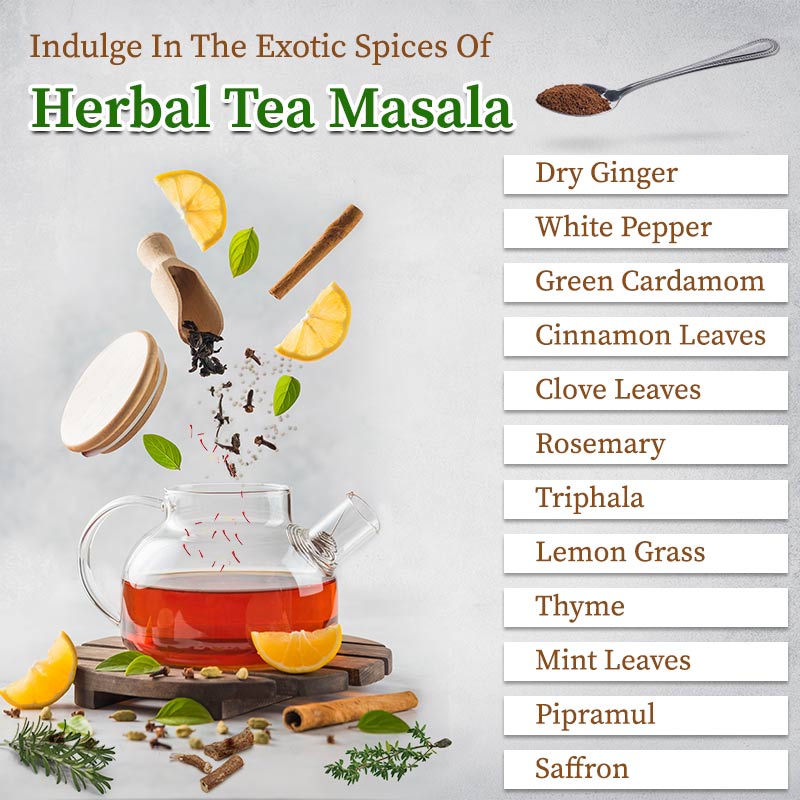 Spices included in herbal tea masala