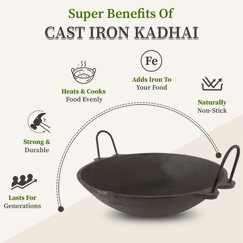 Benefits of cast iron kadai 