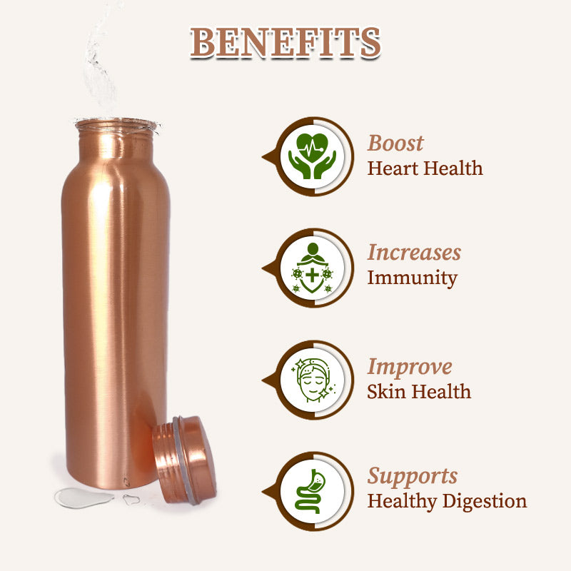 Vintage copper water bottle benefits