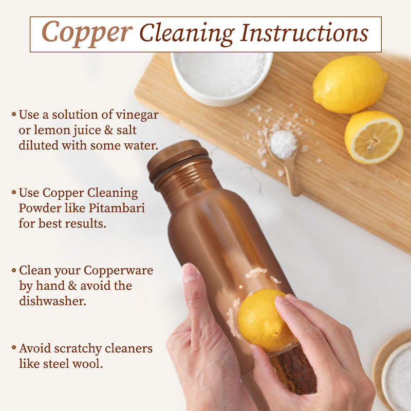 Copper water bottle cleaning instructions