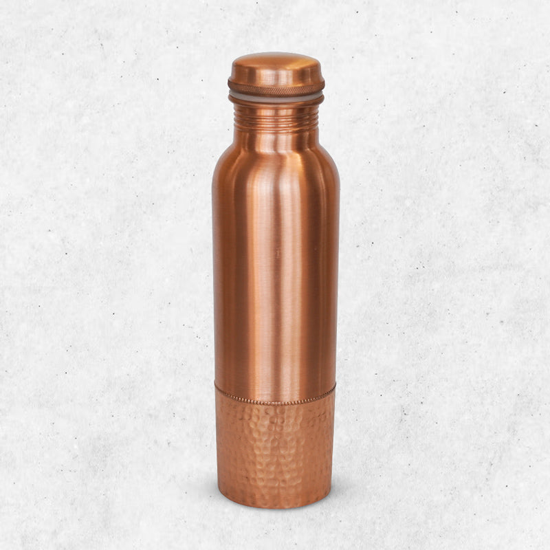 Copper water bottle hammered
