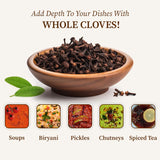 Dishes including cloves