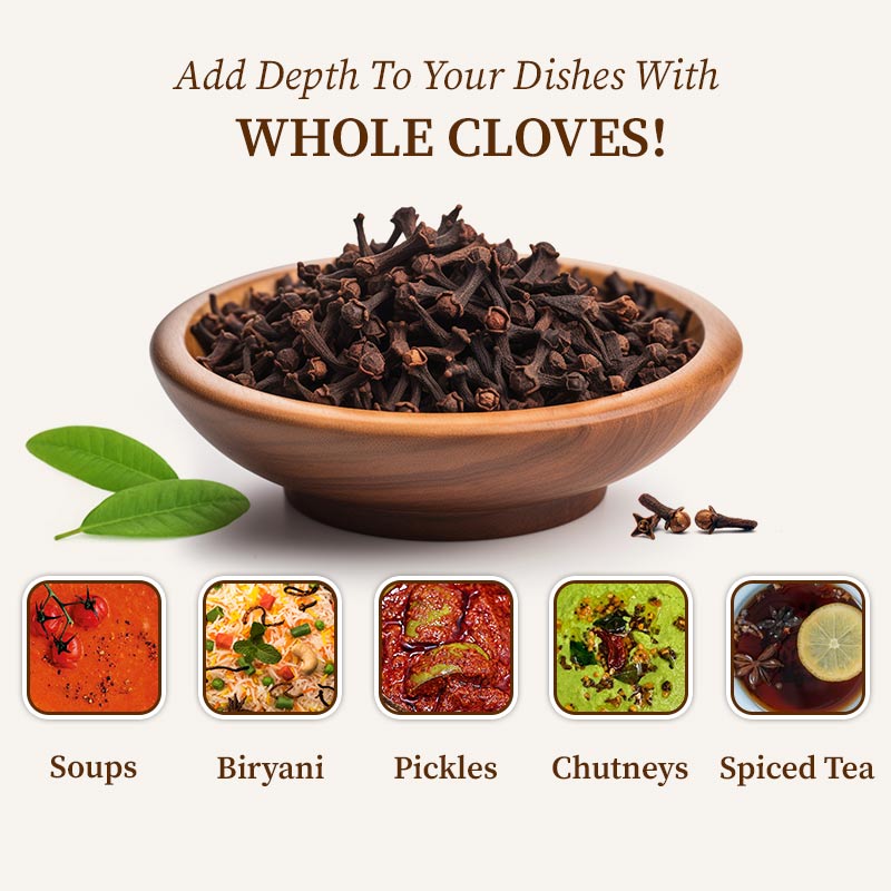 Dishes including cloves