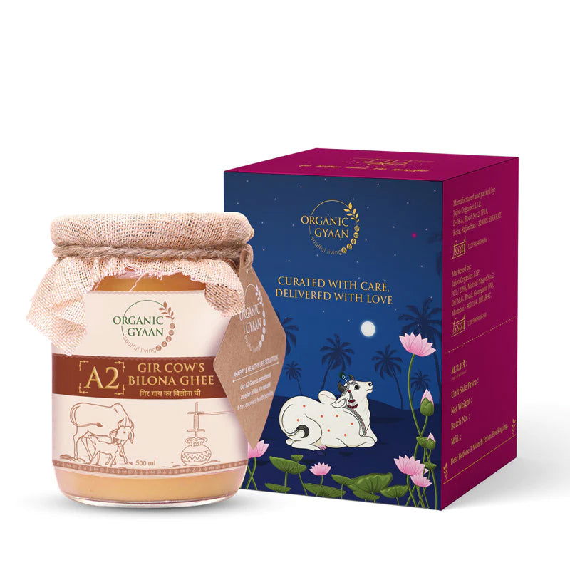 A2 Gir Cow's Bilona Ghee Gift Box - Organic Gyaan
