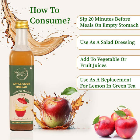 Apple Cider Vinegar with Mother - Organic Gyaan