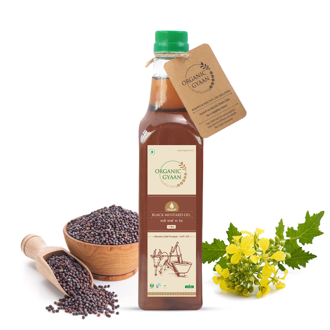 Wooden Cold Pressed Black Mustard Oil