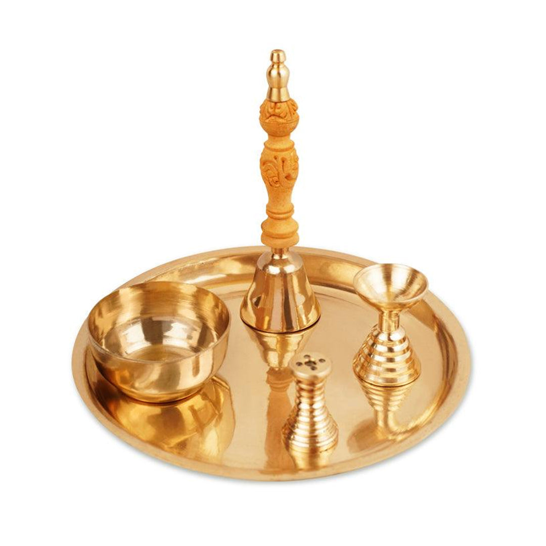 कांस्य पूजा थाळी