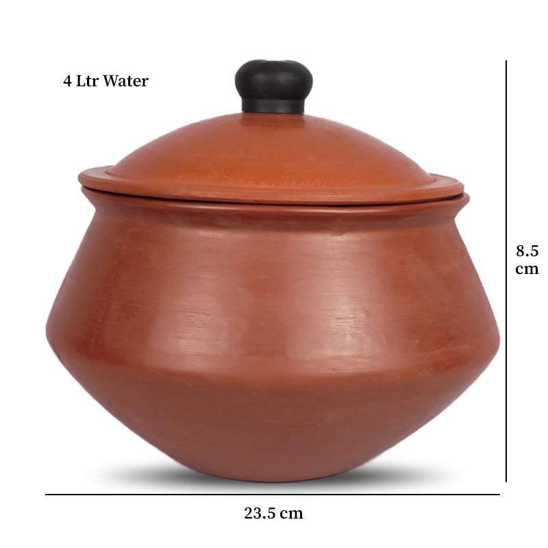 Buy Red Cooking Mud Pot with Lid Online – Organic Gyaan