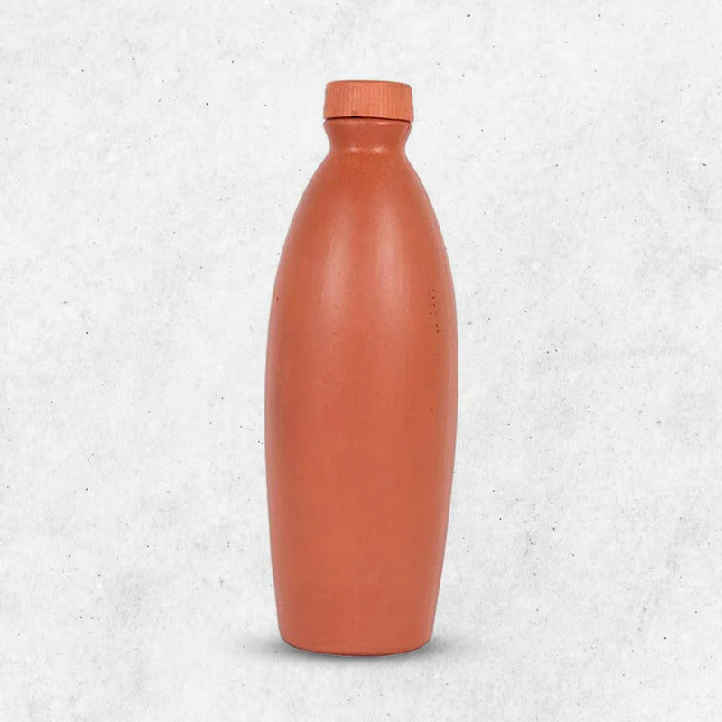 Mud water bottle clay bottle