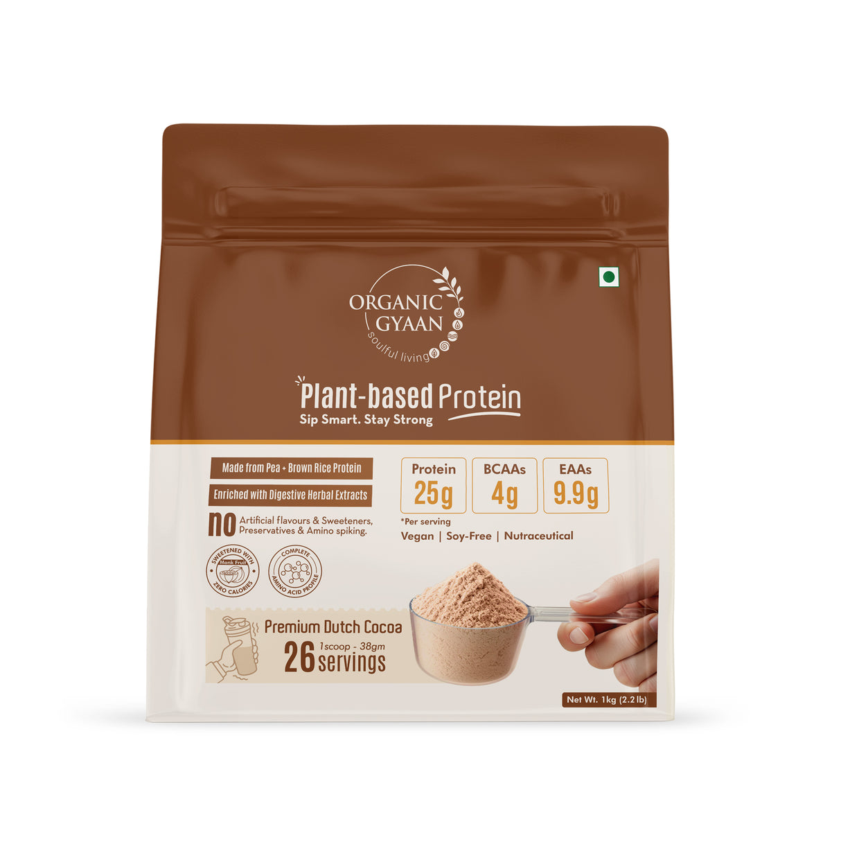 Plant Protein | Premium Dutch Cocoa - 1 Kg (25g Protein Per Scoop)