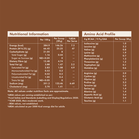 Plant Protein | Premium Dutch Cocoa - 1 Kg (25g Protein Per Scoop)