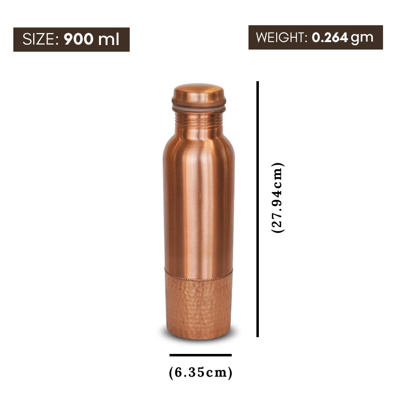 Hammered copper bottle-900ml