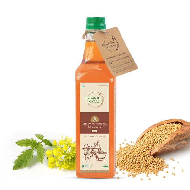 Yellow Mustard Oil - Wooden Cold Pressed