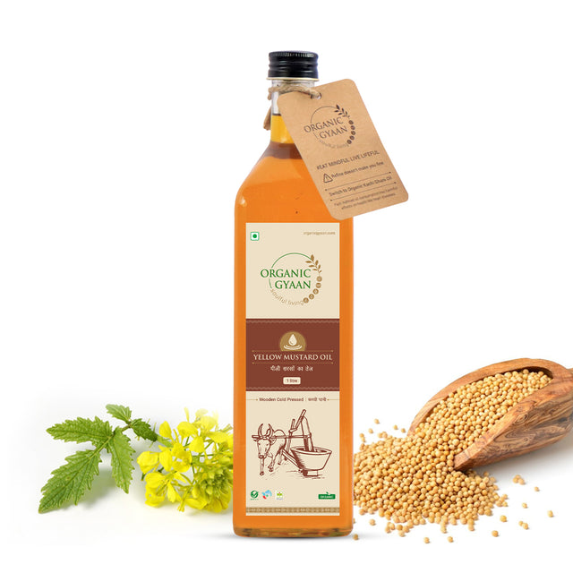 Yellow Mustard Oil - Wooden Cold Pressed