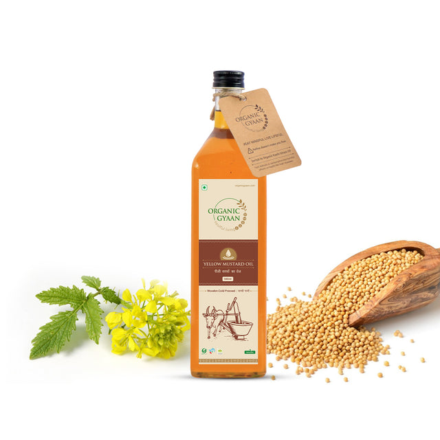 Yellow Mustard Oil - Wooden Cold Pressed