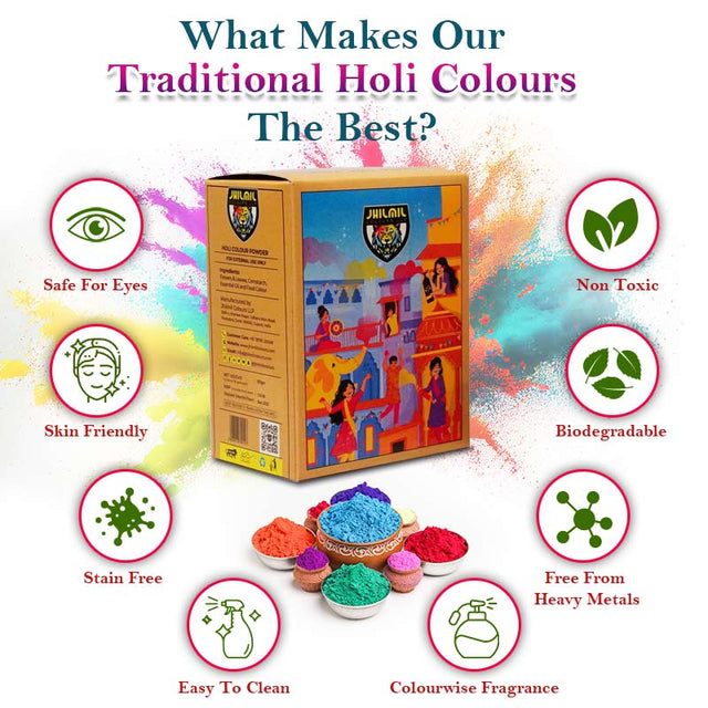 Trendo Holi Colours | Multicolour Gulal Pack