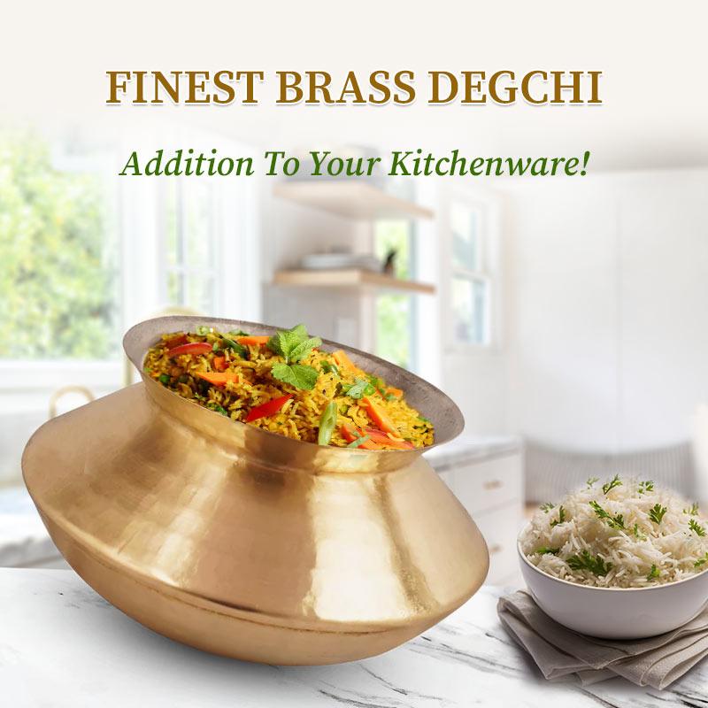 Brass deghchi addition to kitchenware