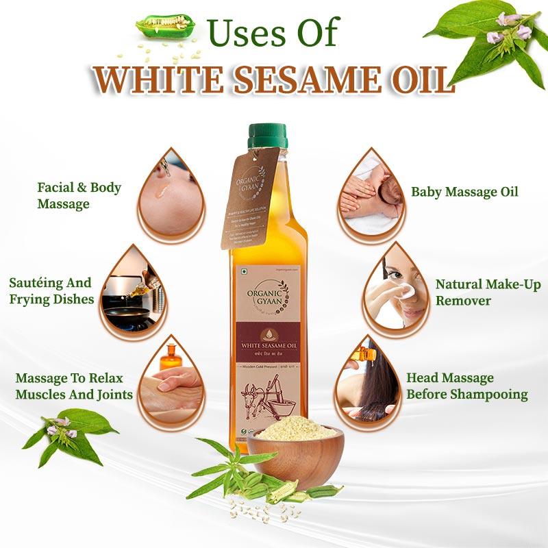 White sesame oil use