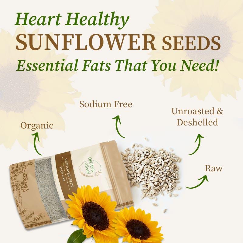 Heart healthy sunflower seeds 