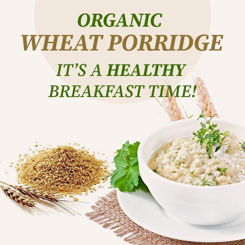 Wheat porridge brekfast