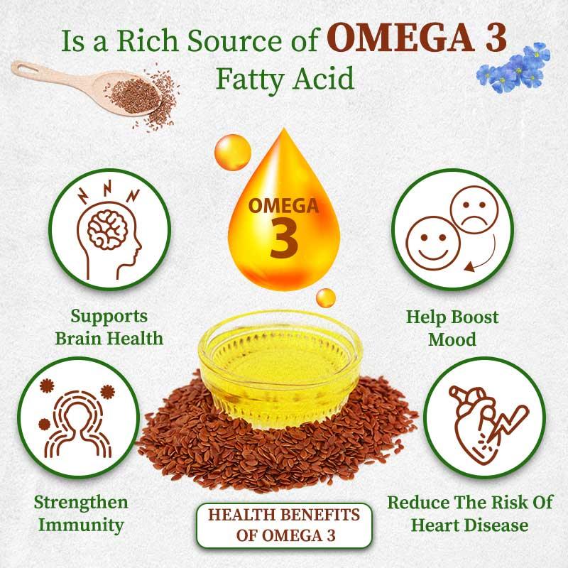 Flax seed oil rich source of omega 3