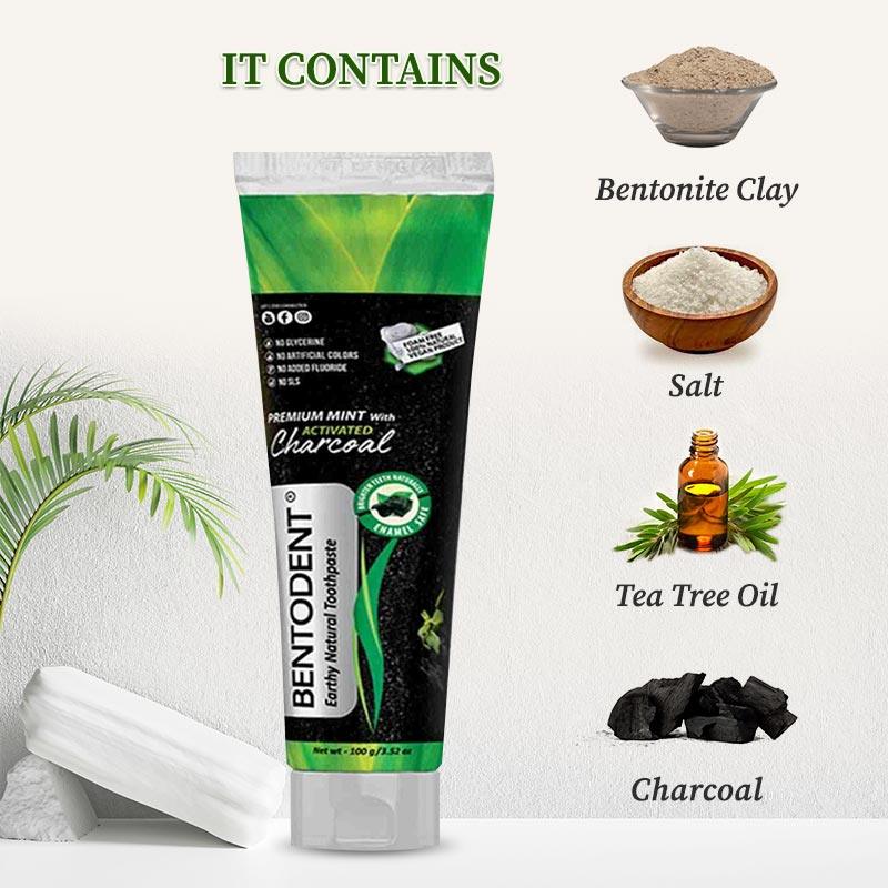 Ingredients bentodent charcoal toothpaste