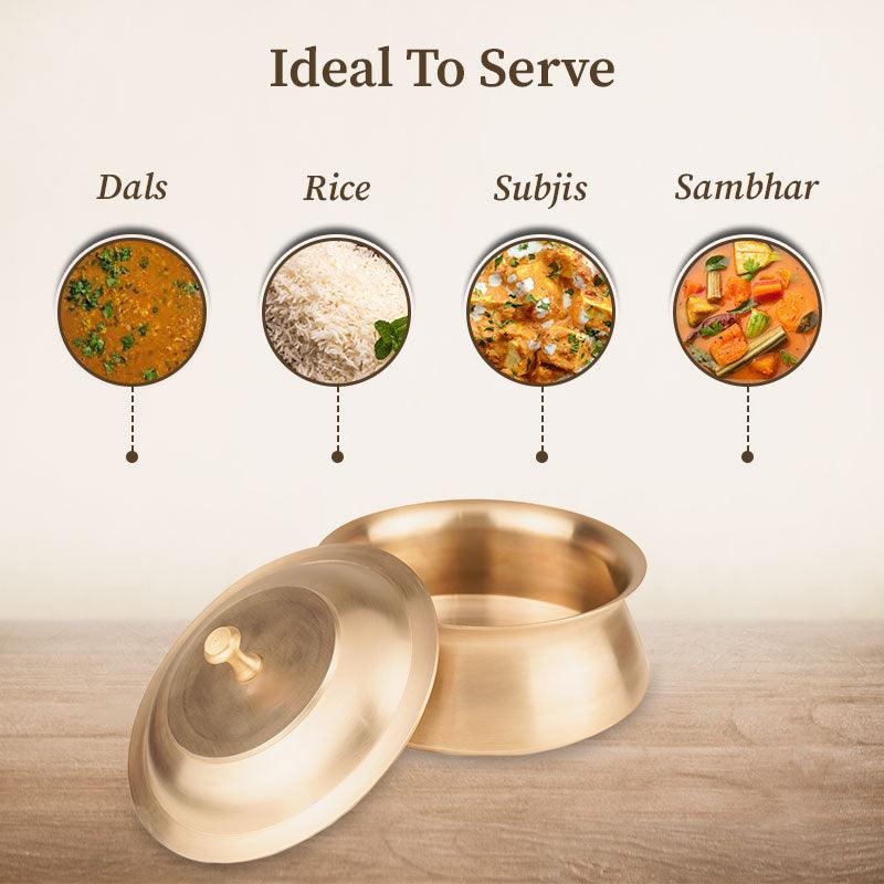 Ideal to serve in bronze serving handi 
