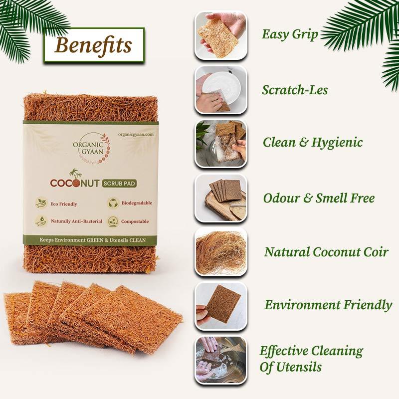 Benefits of coconut scrub pad 
