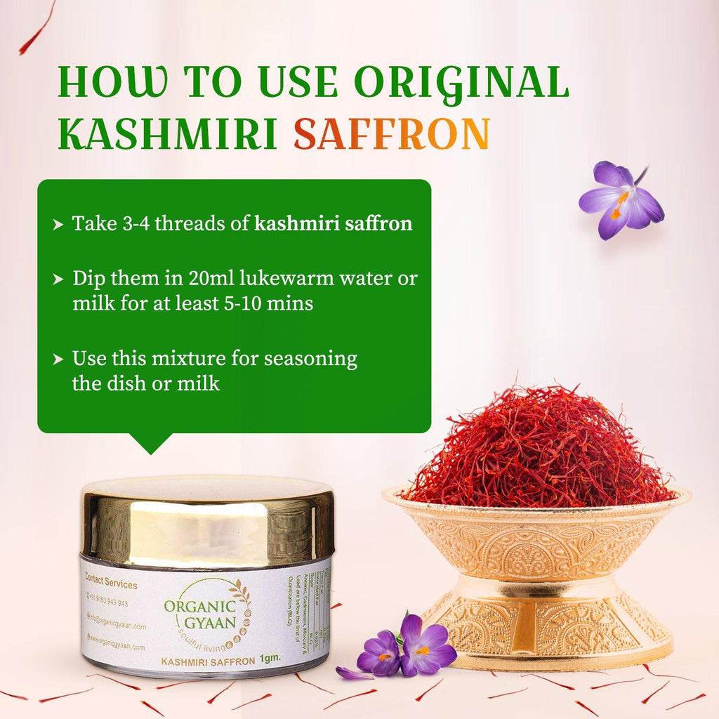 How to use original kashmiri saffron 