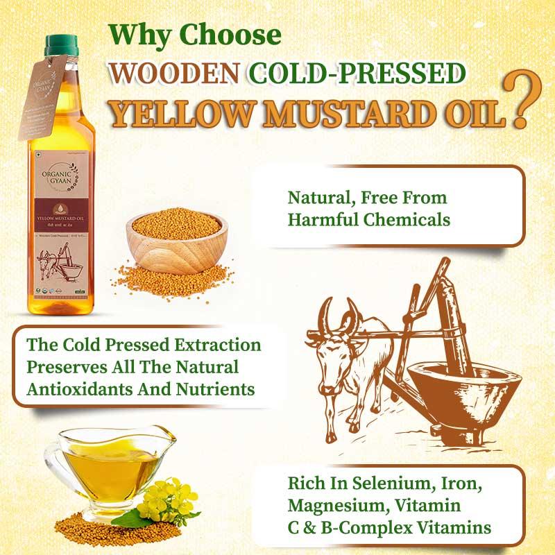 Choose wooden cold pressed yellow mustard oil 