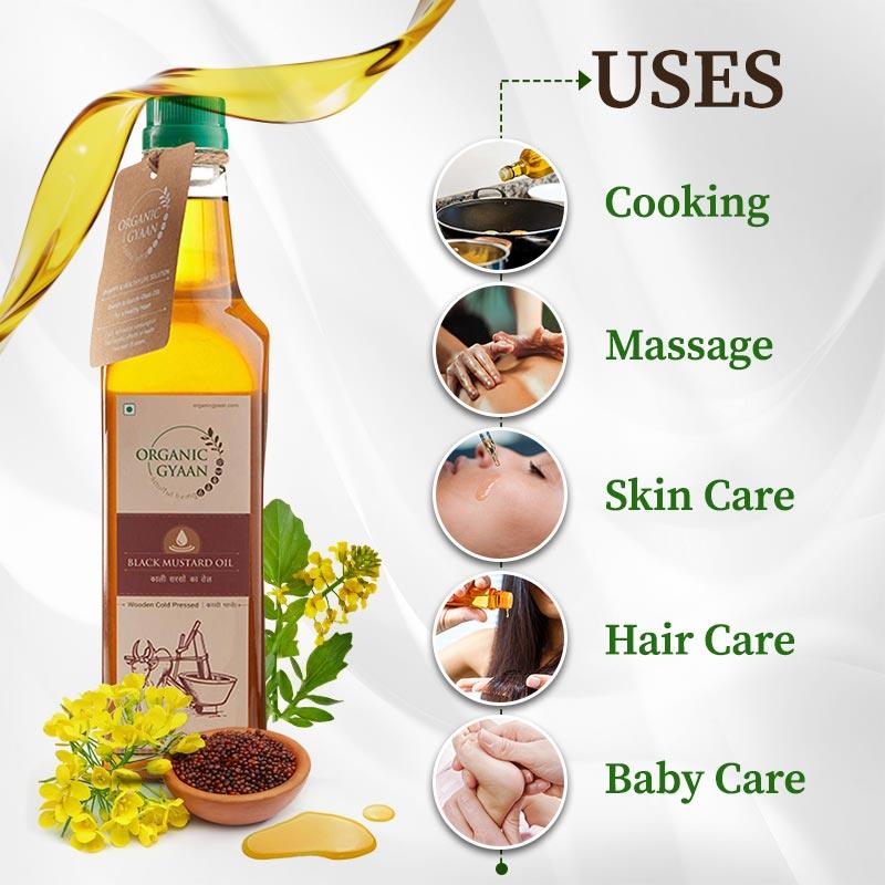 Uses of sarso oil / black mustard oil 