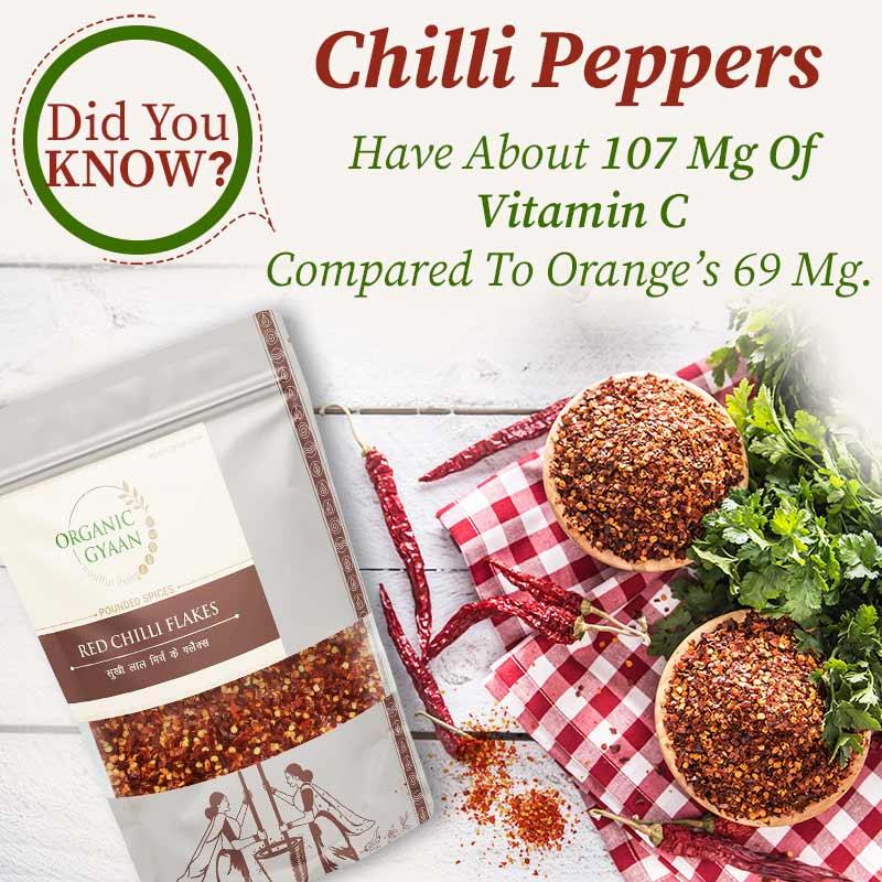 Red Chilli Flakes - Organic Gyaan