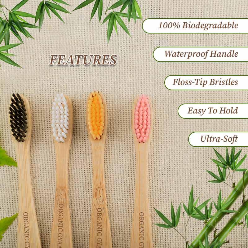 Bamboo toothbrush features