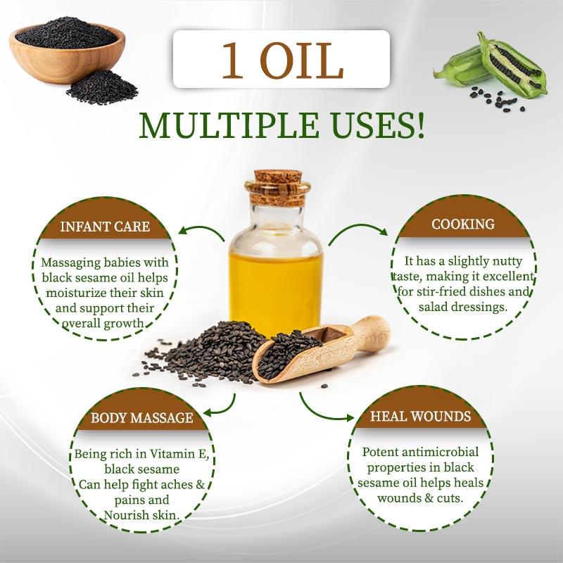 Buy Wooden Cold Pressed Black Sesame Oil – Organic Gyaan