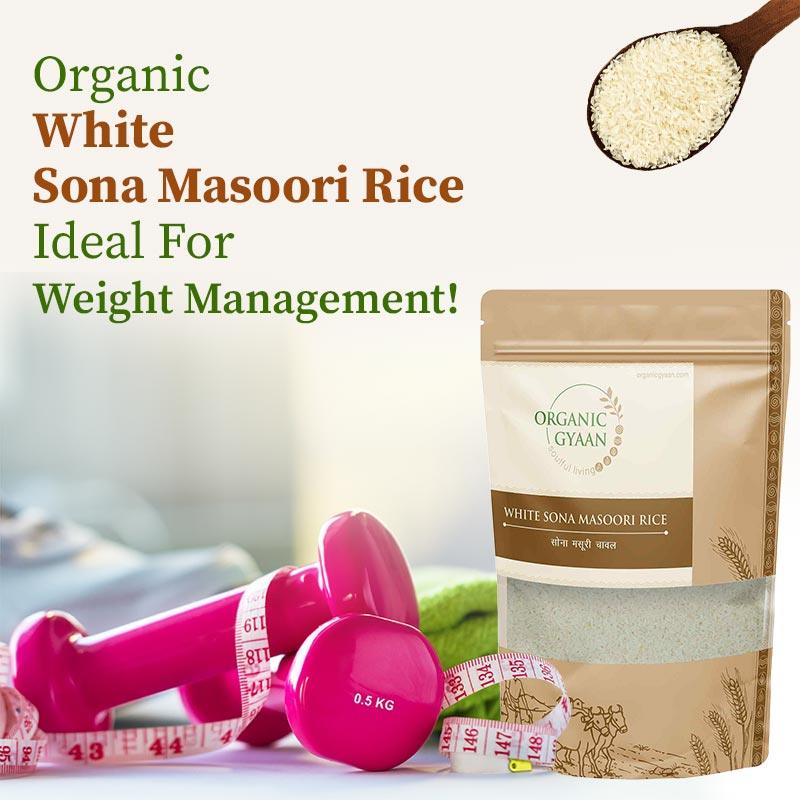Orgnaic sona masoori rice for weight management