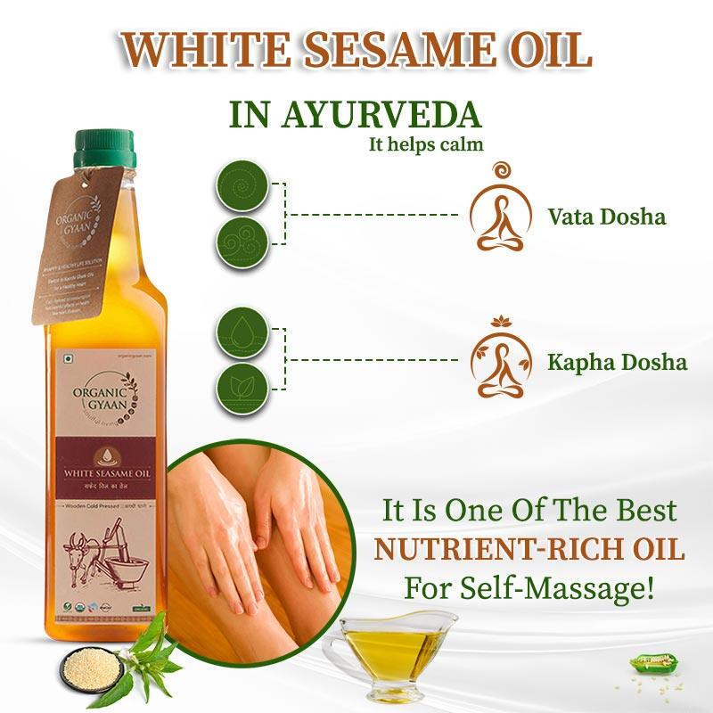 Nutrient rich white sesame oil